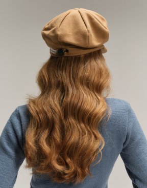 Boina Newsboy Lã Caramelo Toffee