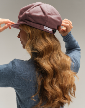 Boina Newsboy Lã Rosa Seco