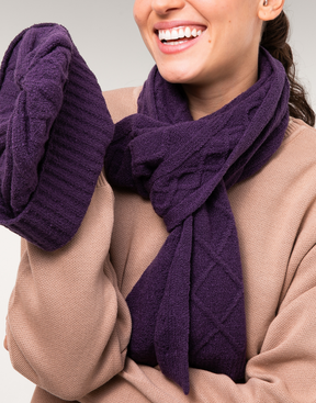 Cachecol Mousse Aran Roxo