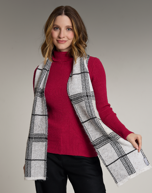 Cachecol Tartan Dunbar Branca
