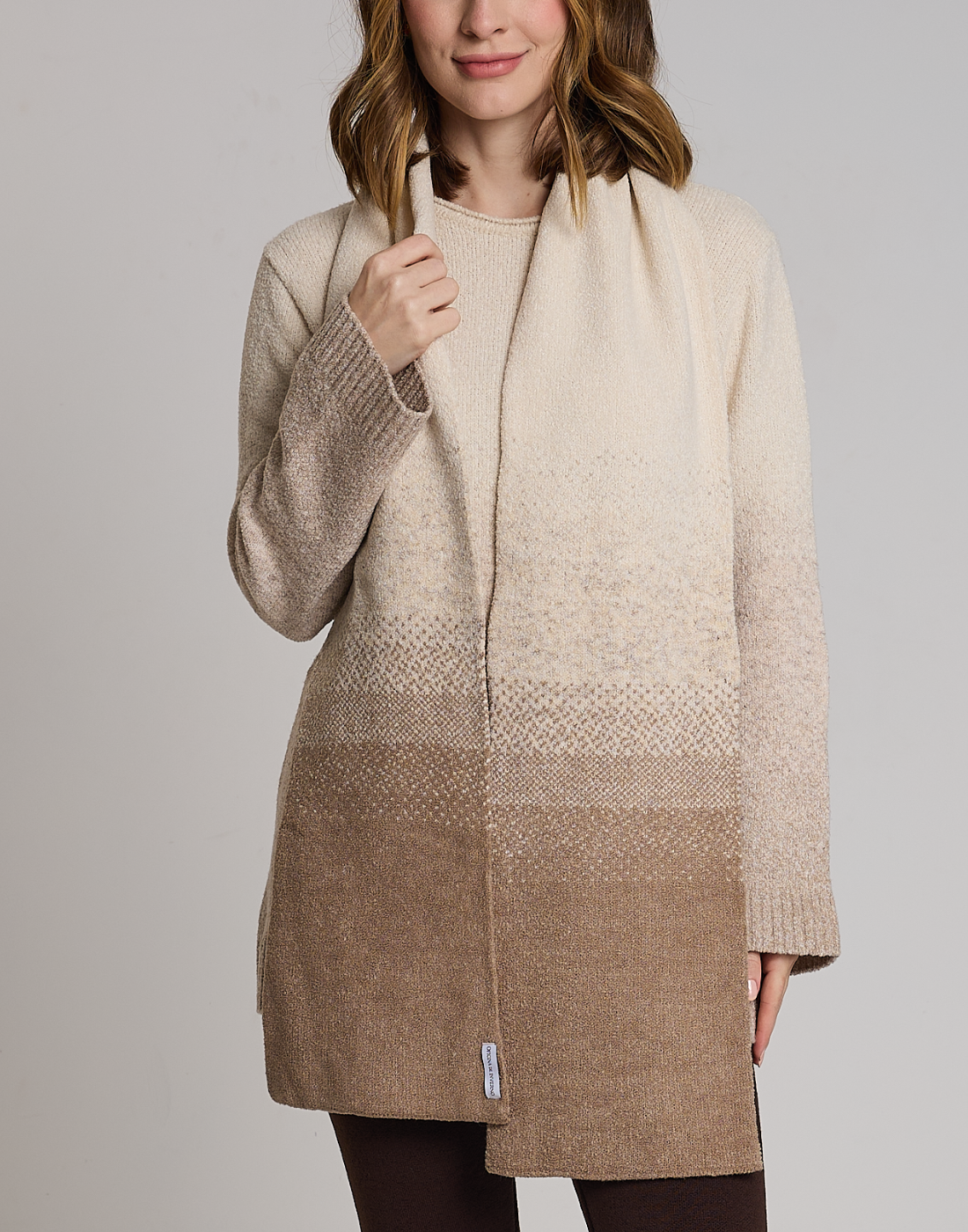 Cachecol Mousse Degradê Bege