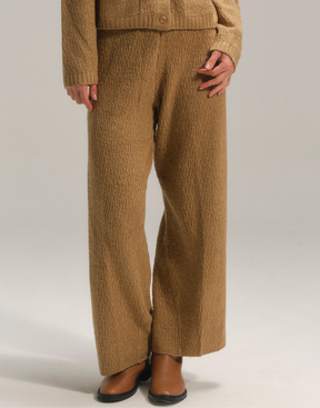 Calça Barrel Rajada Cáqui Bruma