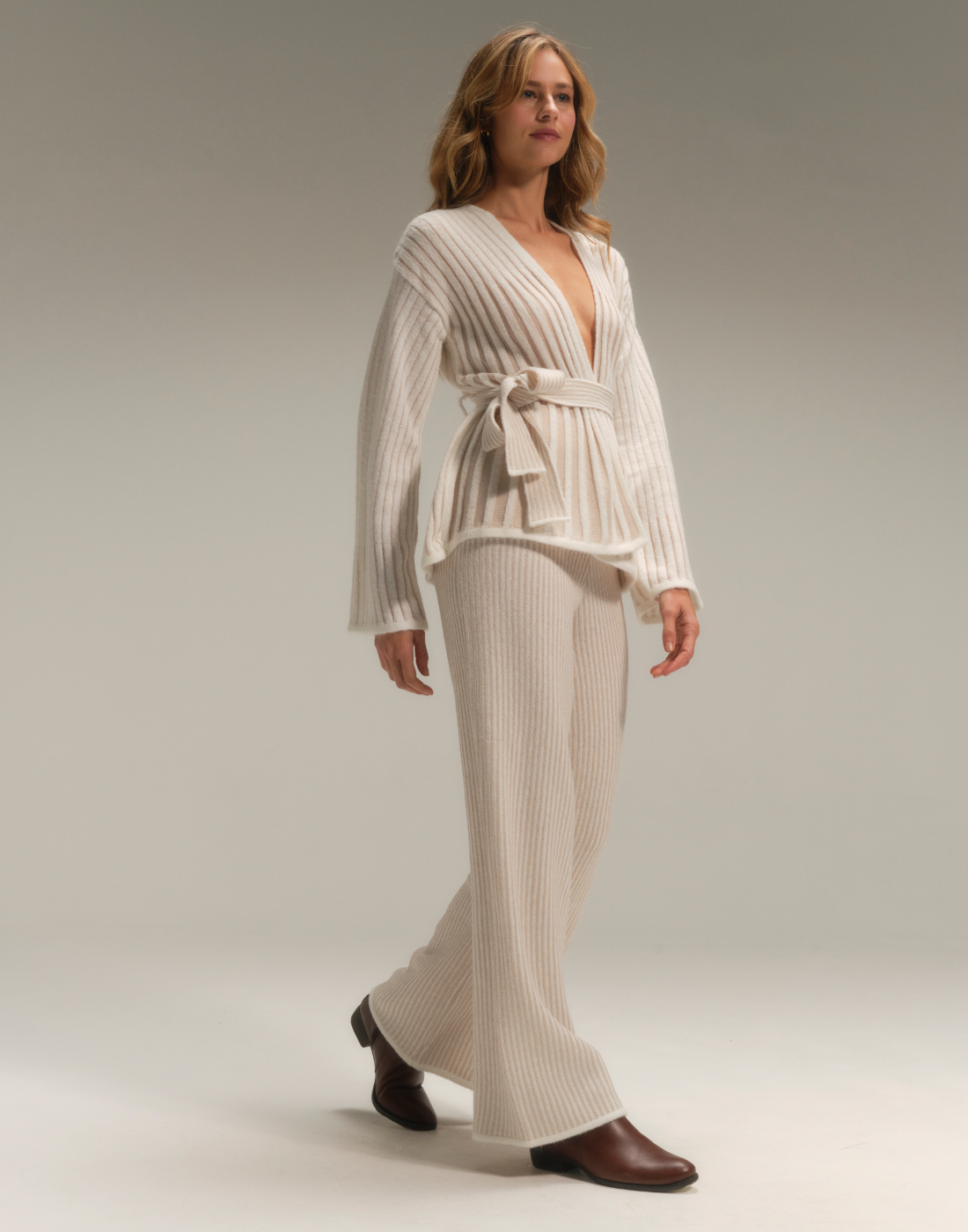 Calça Listrada Nubbis Branco