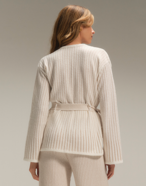 Cardigan Transpassado Nubbis Branco