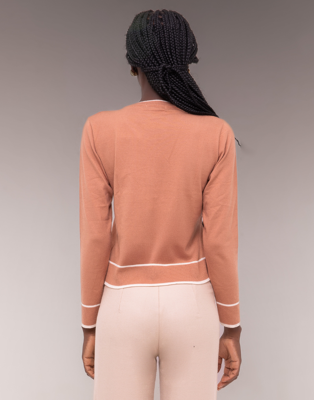 Cardigan Bicolor Bege