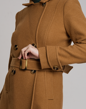 Casaco de Lã Ávola Caramelo Scotch