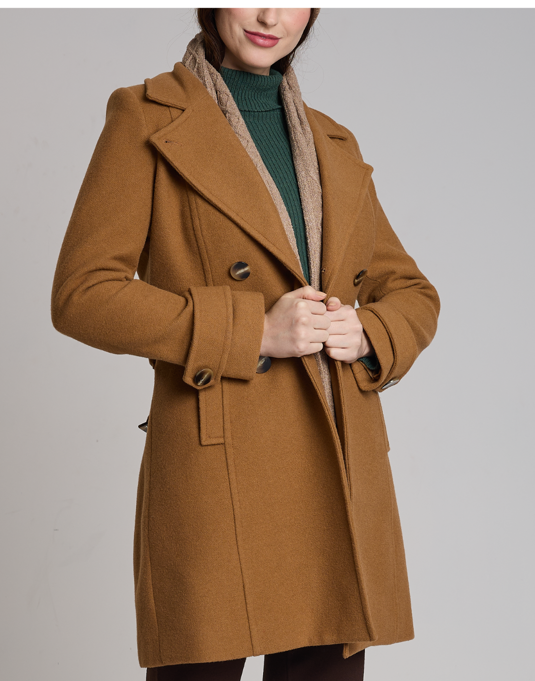 Casaco de Lã Ávola Caramelo Scotch