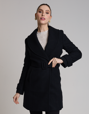 Casaco de Lã Mantova Preto