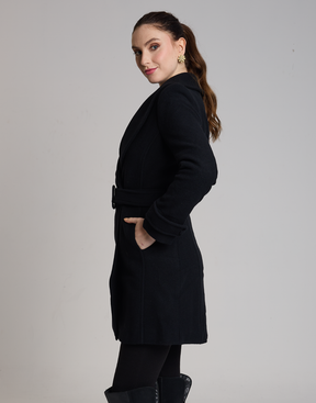Casaco de Lã Mantova Preto