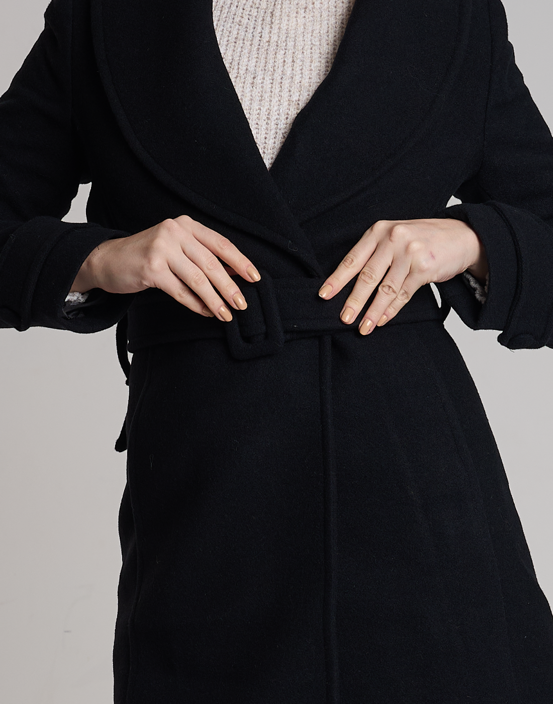 Casaco de Lã Mantova Preto