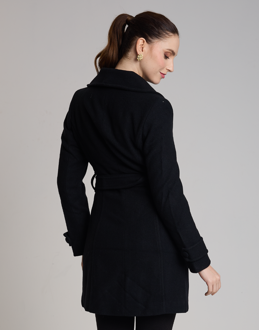 Casaco de Lã Mantova Preto