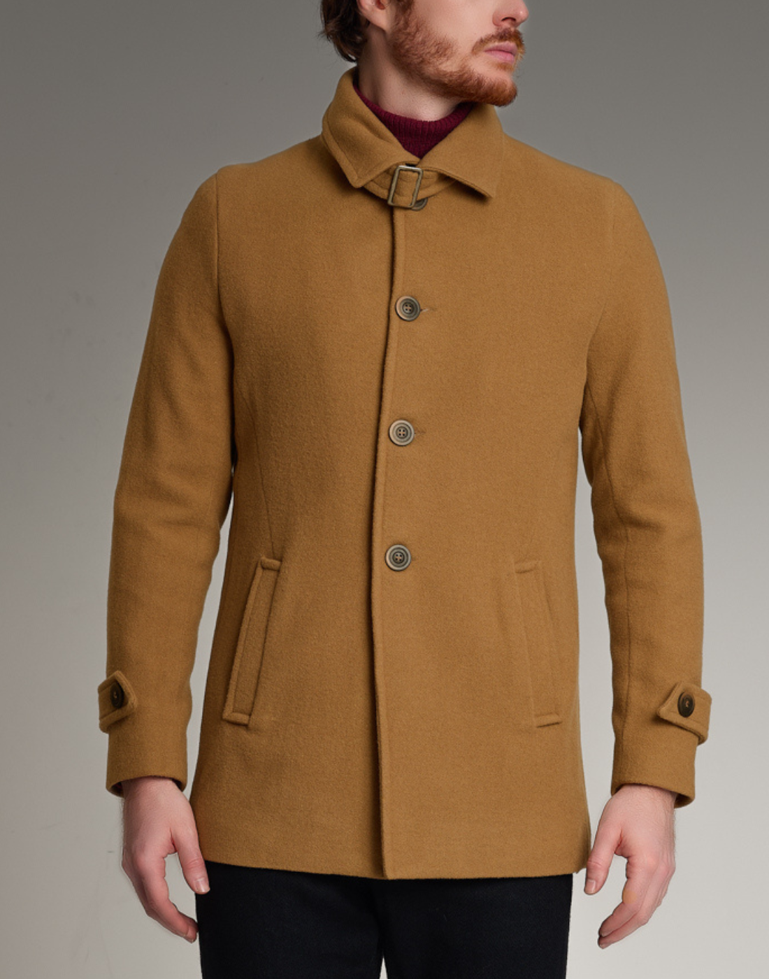 Casaco Lã Uruguaia Malvin Caramelo Trufado