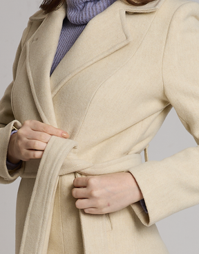 Casaco de Lã Savona Bege Bloom