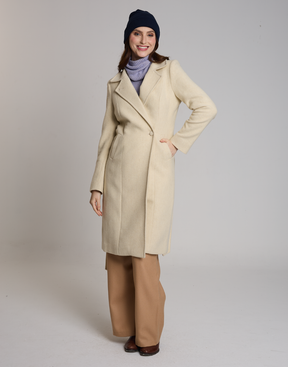 Casaco de Lã Savona Bege Bloom