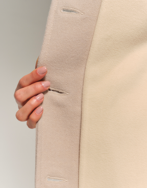 Casaco Lã Natural Varese Pelo com forro de fleece Marfim