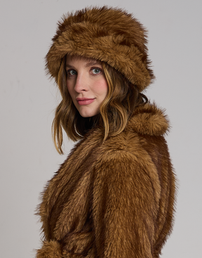 Chapéu Fake Fur Boreal Caramelo