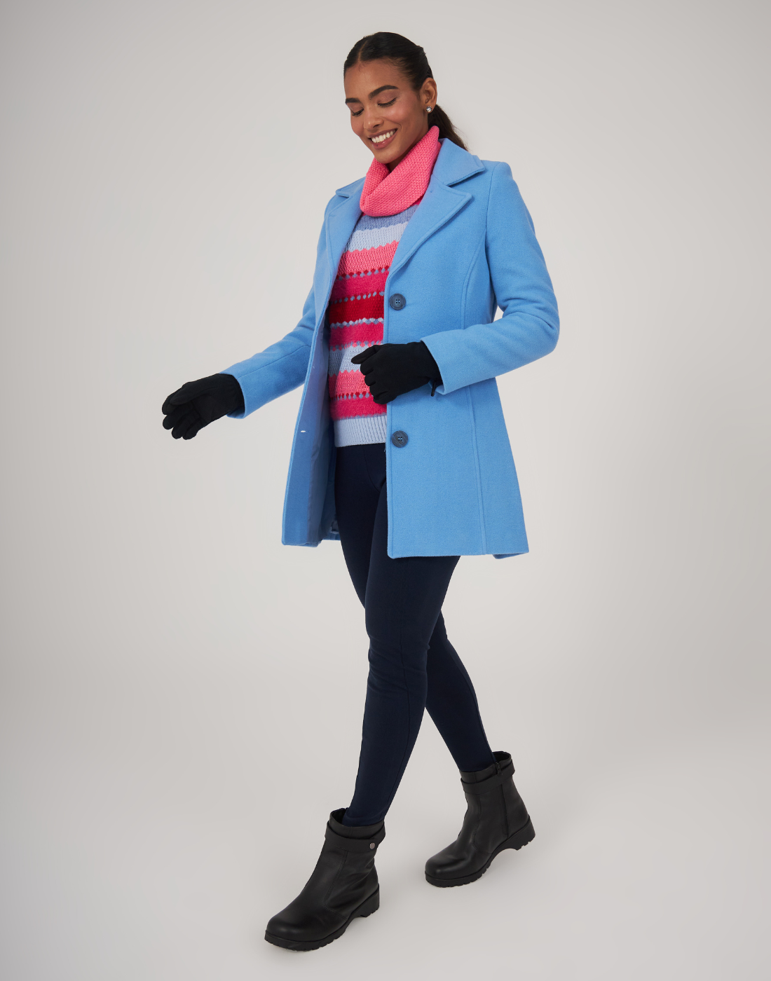 Legging Tricot Invernada Stripe Marinho