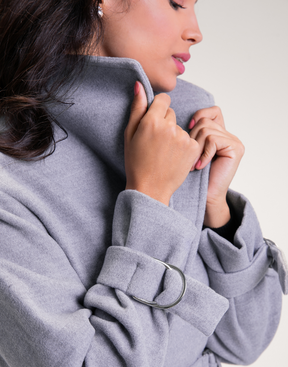 Sobretudo Liéster Tivoli Cinza