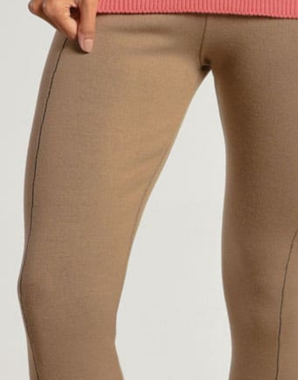 Legging Tricot Invernada Stripe Bege Bruma