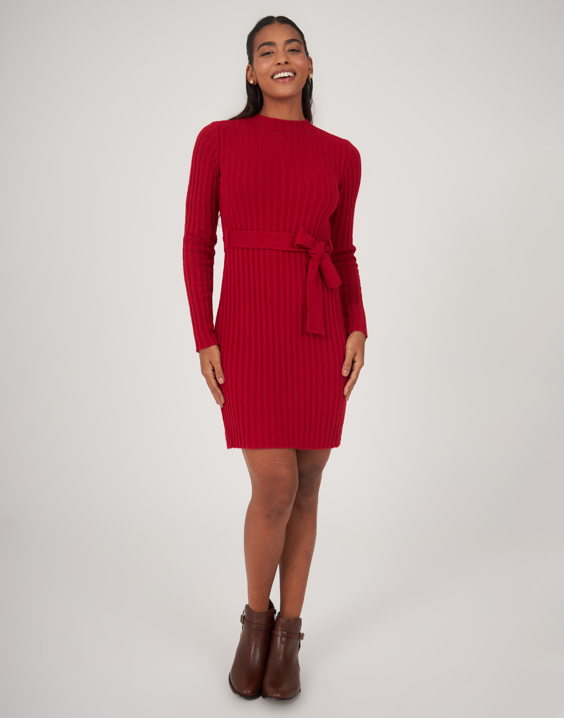 Vestido com Faixa Gaia Vermelho