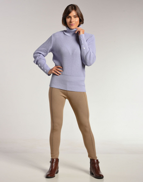 Legging Tricot Invernada Stripe Bege Bruma