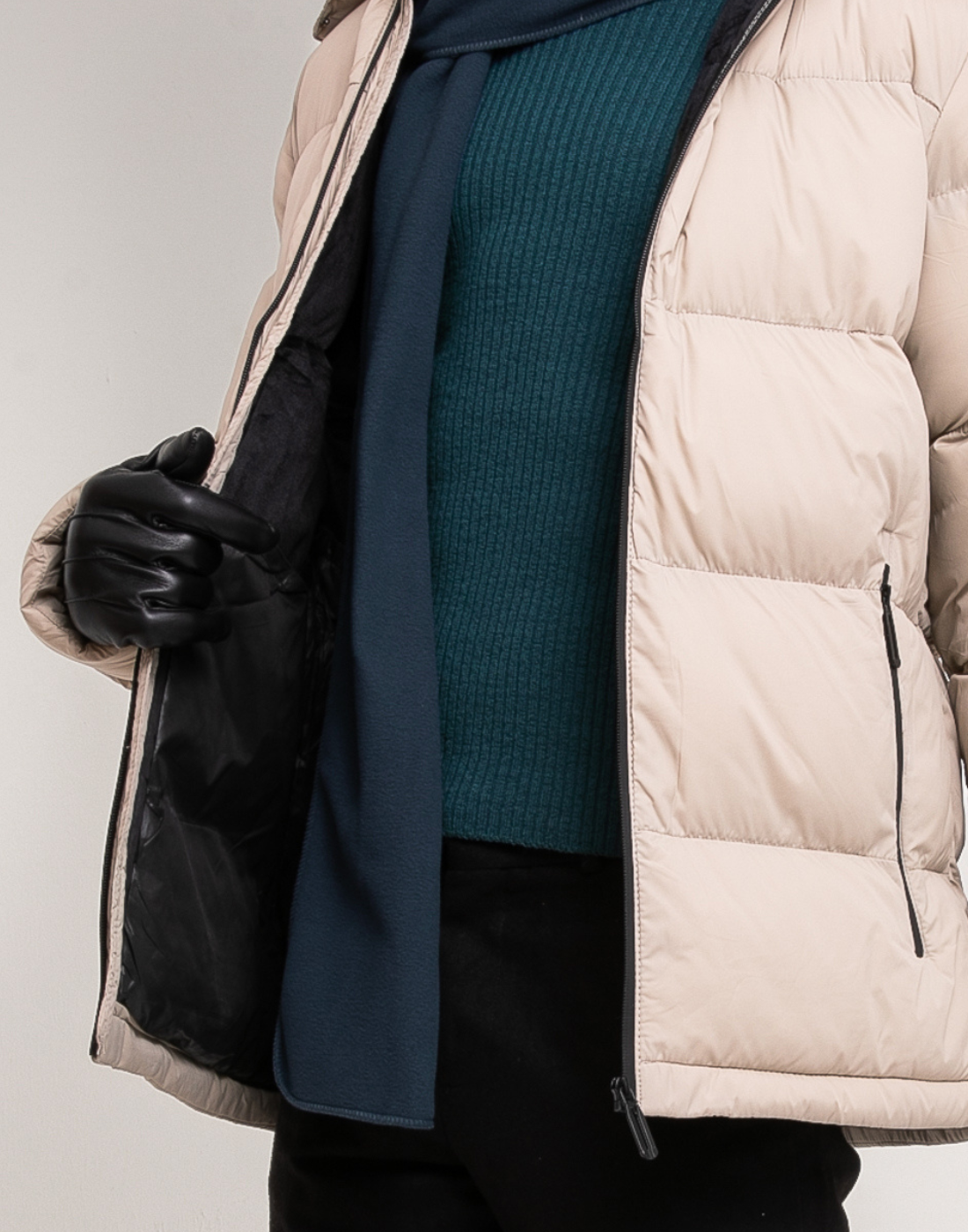 Casaco Doudoune M Forrado Davos Bege