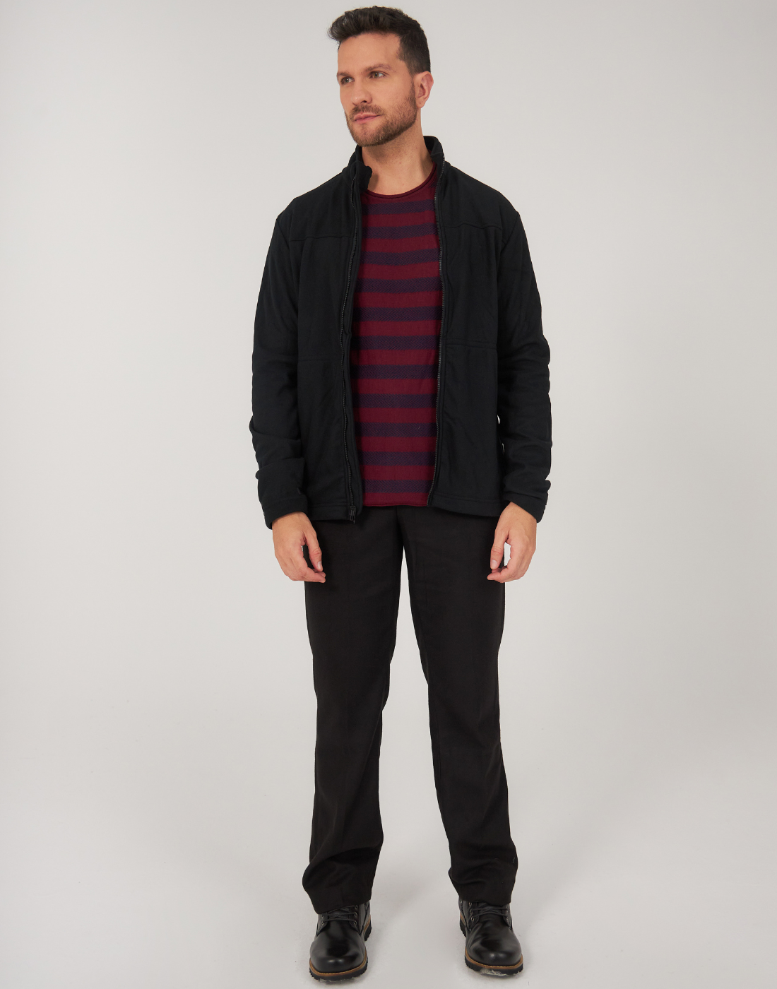 Blusão Listrado Arne Marinho e Bordeaux