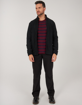 Blusão Listrado Arne Marinho e Bordeaux