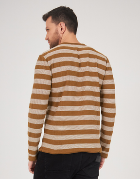 Blusão Listrado Arne Mostarda