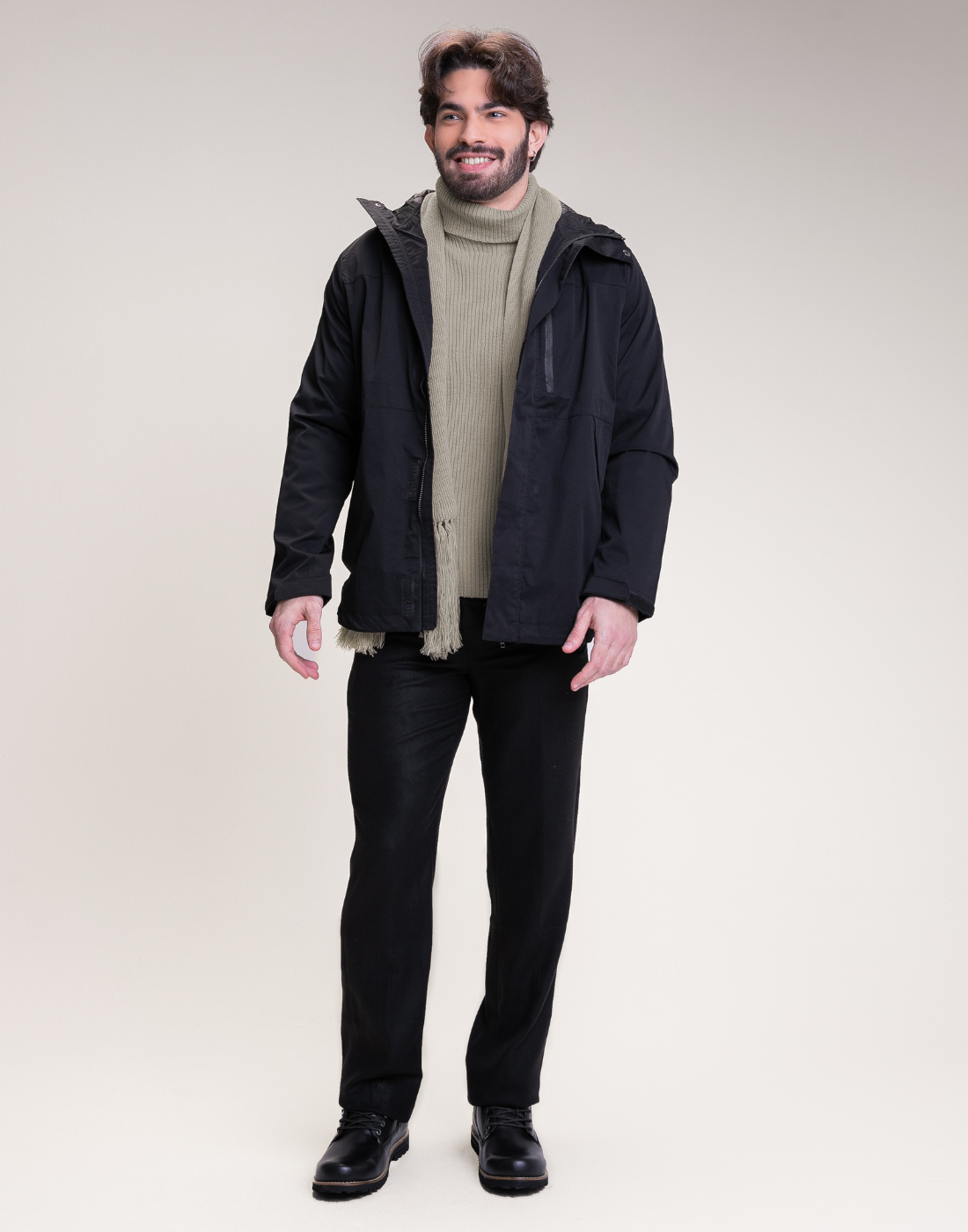 Jaqueta M Bolso Frank Preto