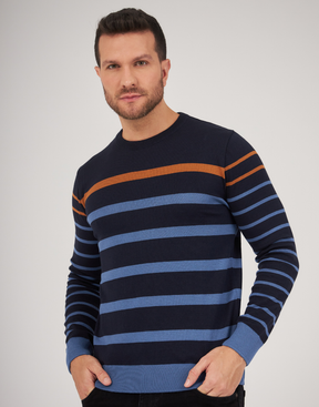 Blusão Listrado Dunkan Azul