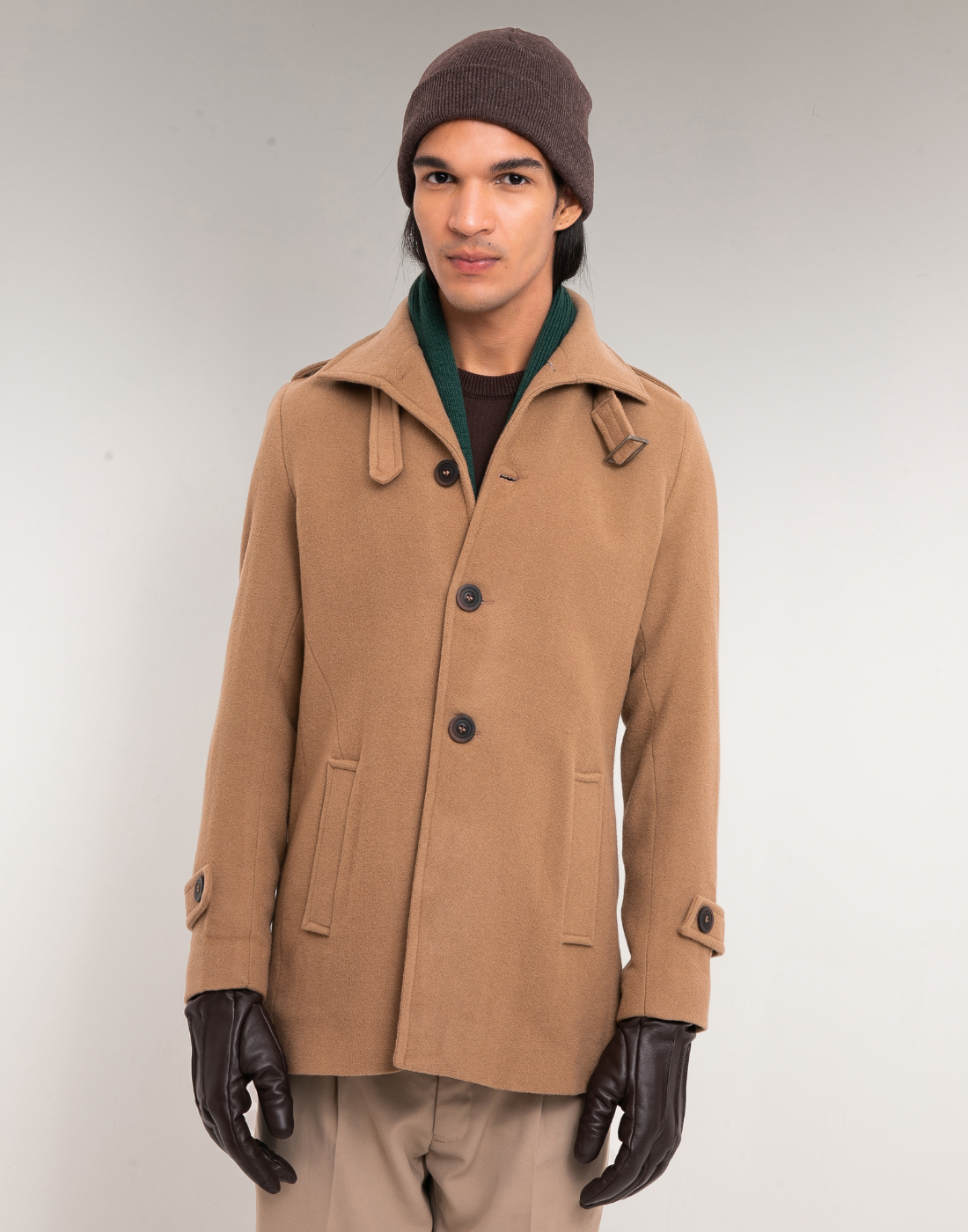 Casaco Lã Uruguaia Malvin Bege Canela