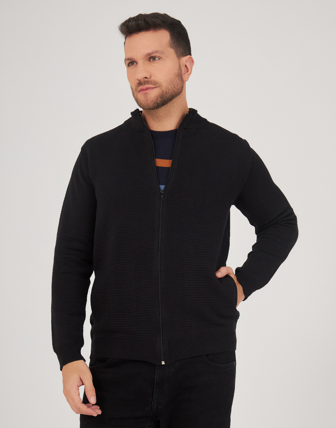 Blusão Listrado Dunkan Azul