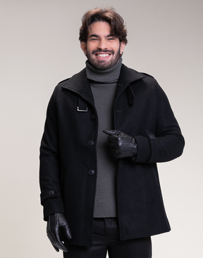 Casaco Lã Uruguaia Malvin Preto