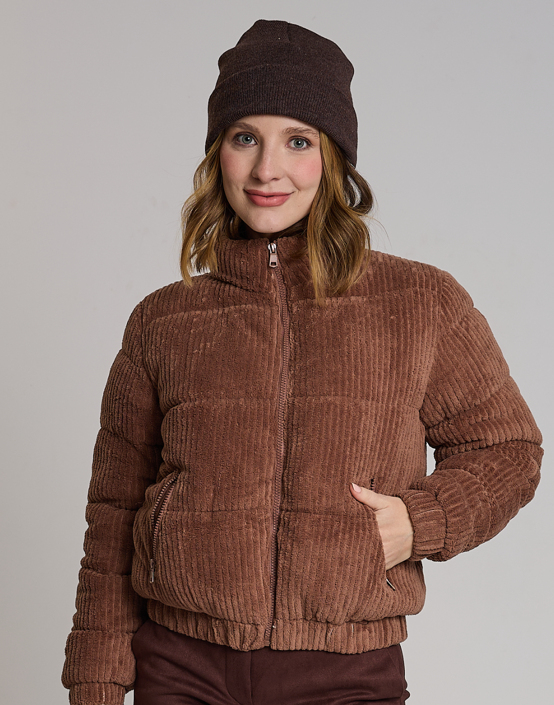 Doudoune Cotelê Nevis Marrom