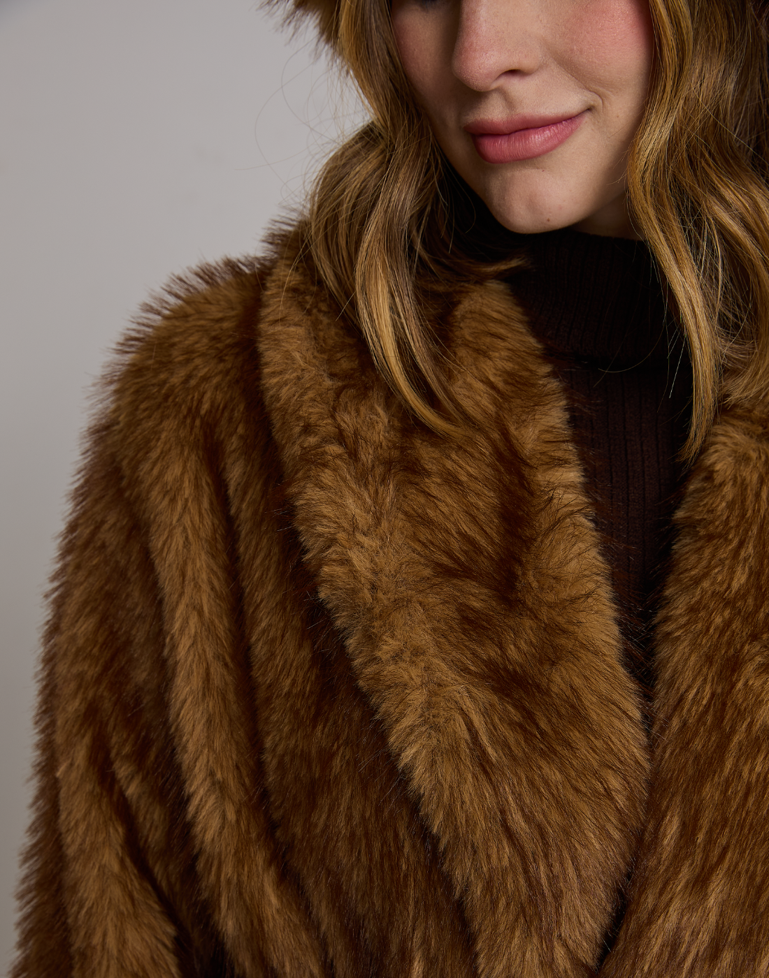 Casaco Fake Fur Boreal Caramelo