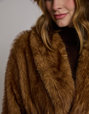 Casaco Fake Fur Boreal Caramelo
