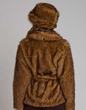 Casaco Fake Fur Boreal Caramelo