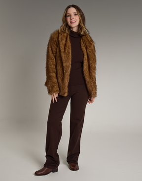 Casaco Fake Fur Boreal Caramelo