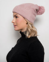 Gorro Forrado Losangos Pom Pom Rose