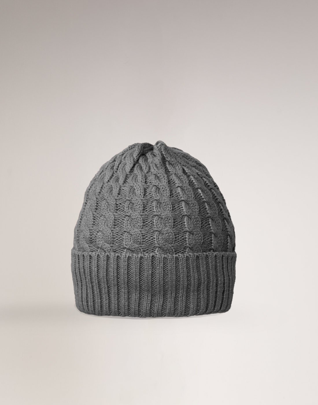 Gorro Forrado Trançado Cali Cinza