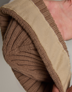 Gorro Tricot Calone Forrado com Fleece Bege