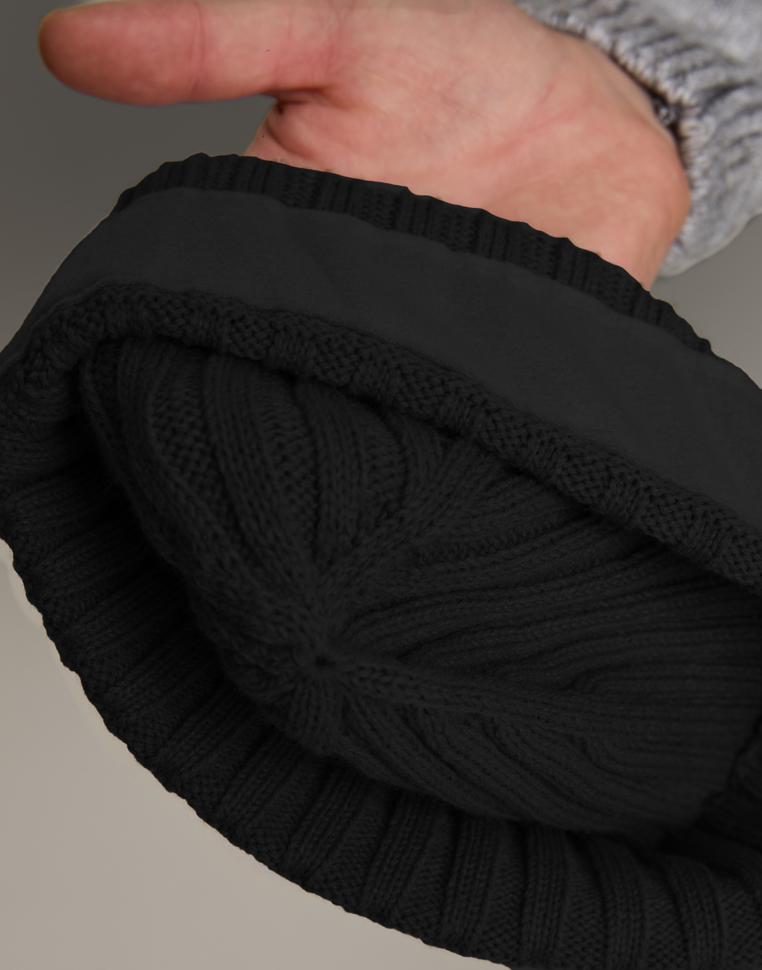 Gorro Tricot Calone Forrado com Fleece Preto