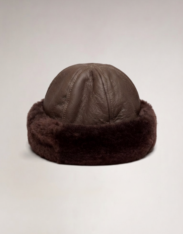 Gorro de Couro e lã Siberia Castor