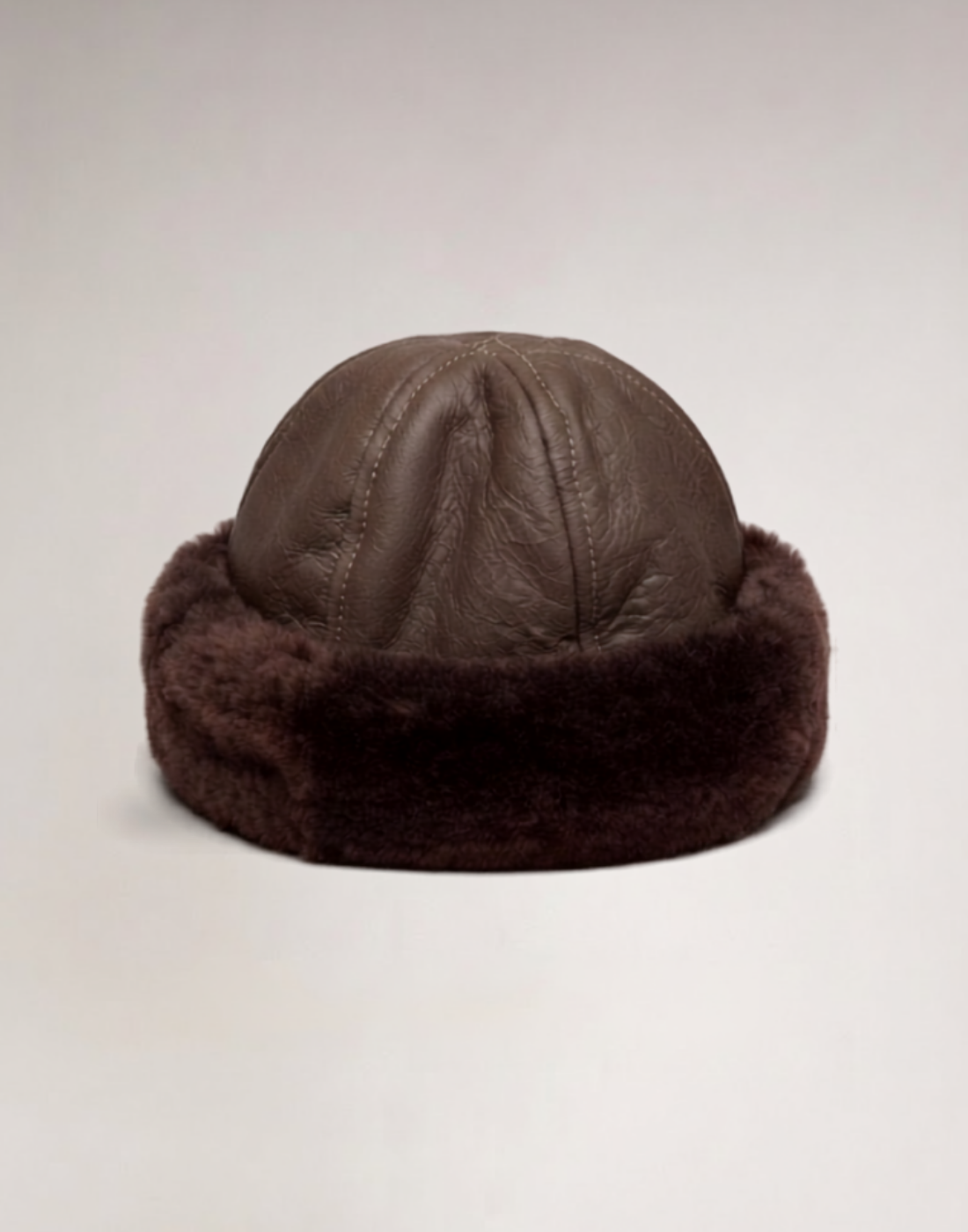 Gorro de Couro e lã Siberia Castor