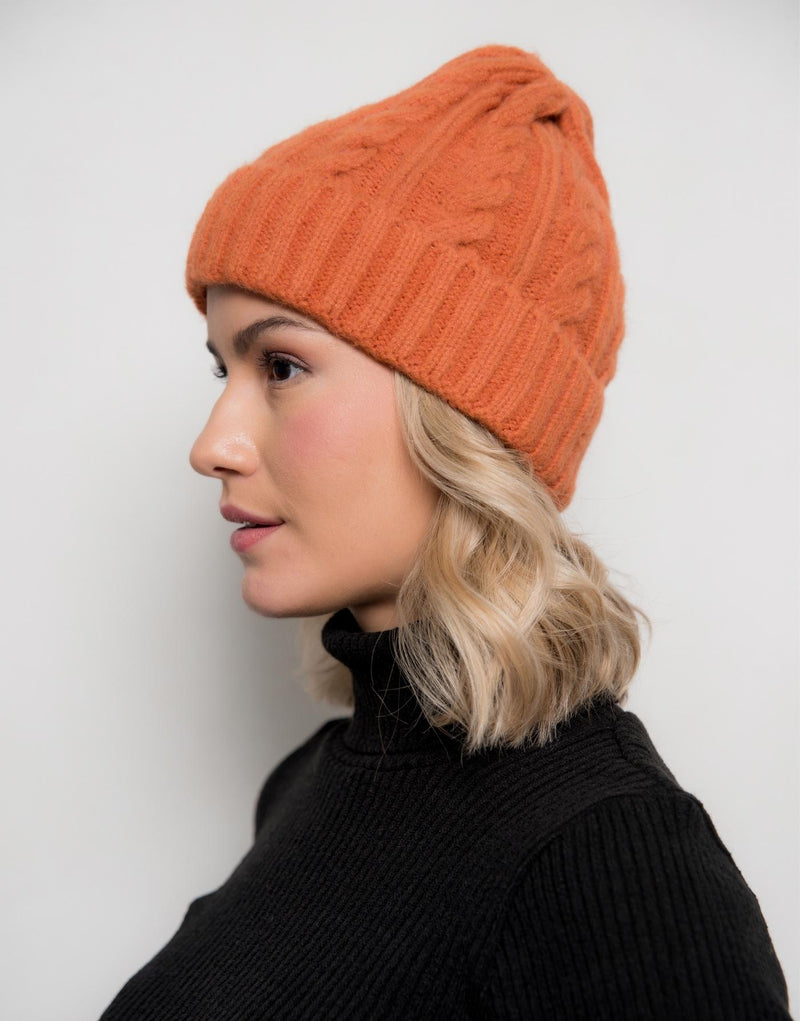 Gorro Trançado Soft Laranja
