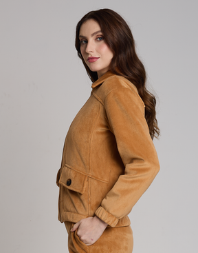 Jaqueta Cotele Velvet Sky Caramelo