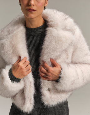 Jaqueta Pelos Curta Dazzle Branca