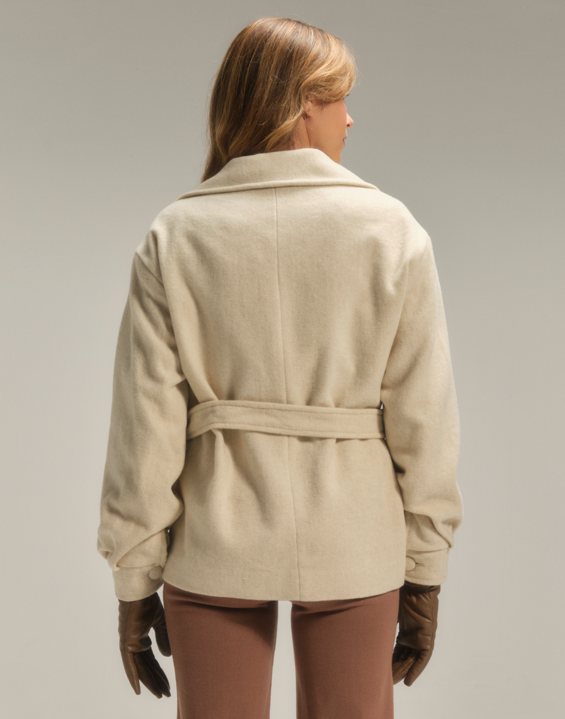 Jaqueta Lã Natural Trespassada Maglie Creme Alpino