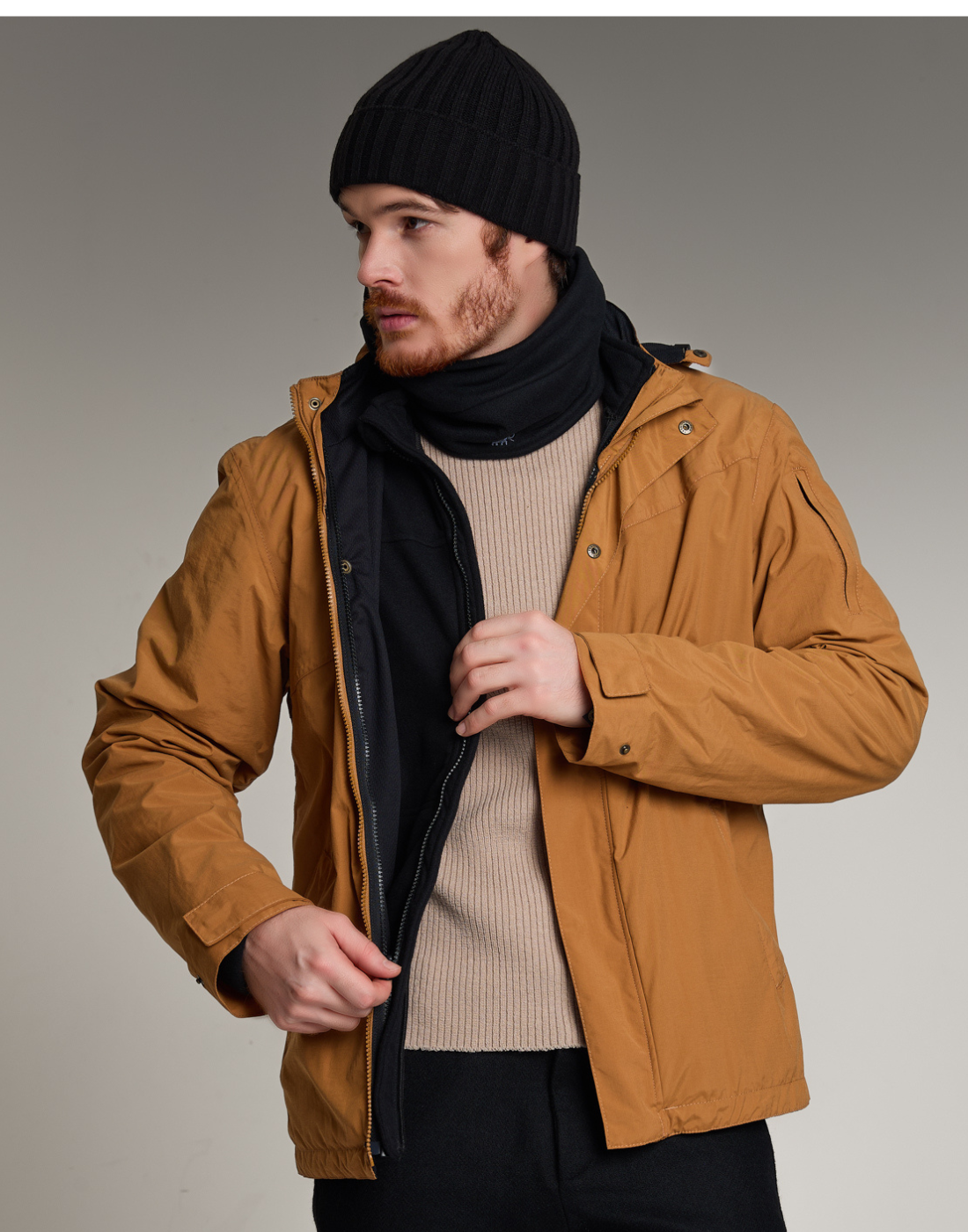 Jaqueta M Winter Explorer 3 em 1 Caramelo